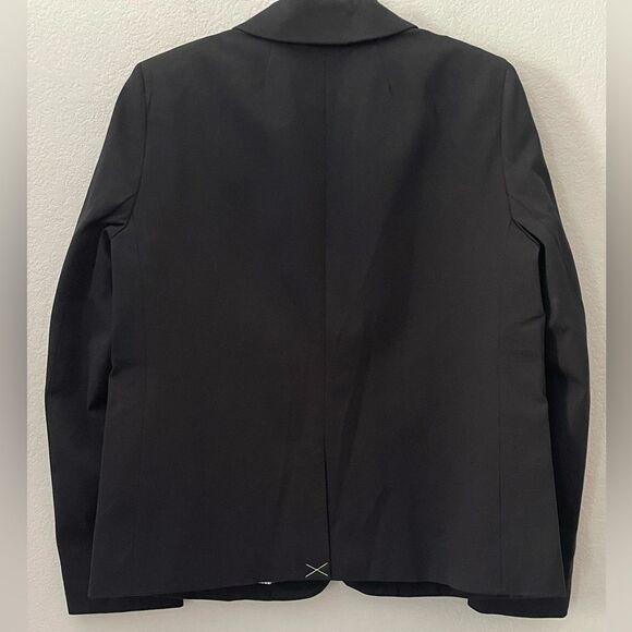 J Crew Factory NWT Cotton Blend Two Button Blazer Size 8 in Black - Picture 15 of 15